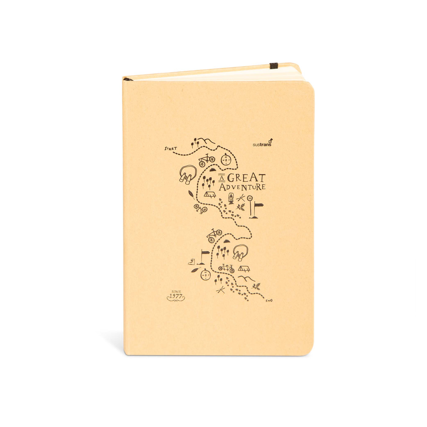 Great Adventures themed notebook. Made from FSC paper and fully recyclable notebook.