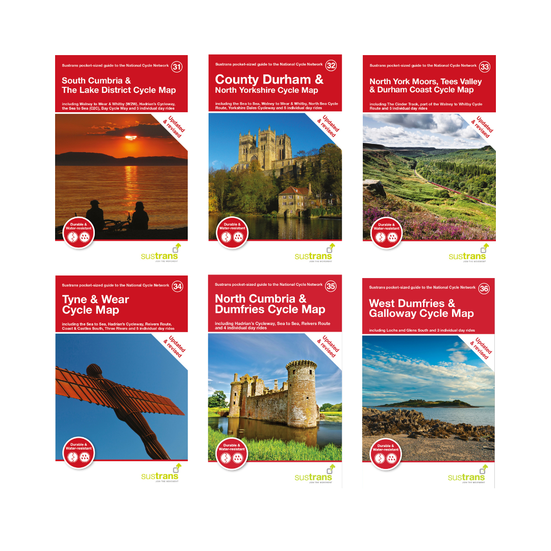 North West North East Regional Map Collection Sustrans Shop