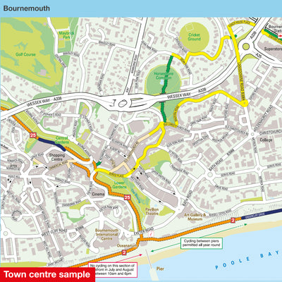 Town centre sample: Bournemouth , Cycle Map 5