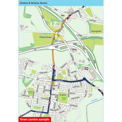 Town centre sample: Gretna and Gretna Green, featuring route 7