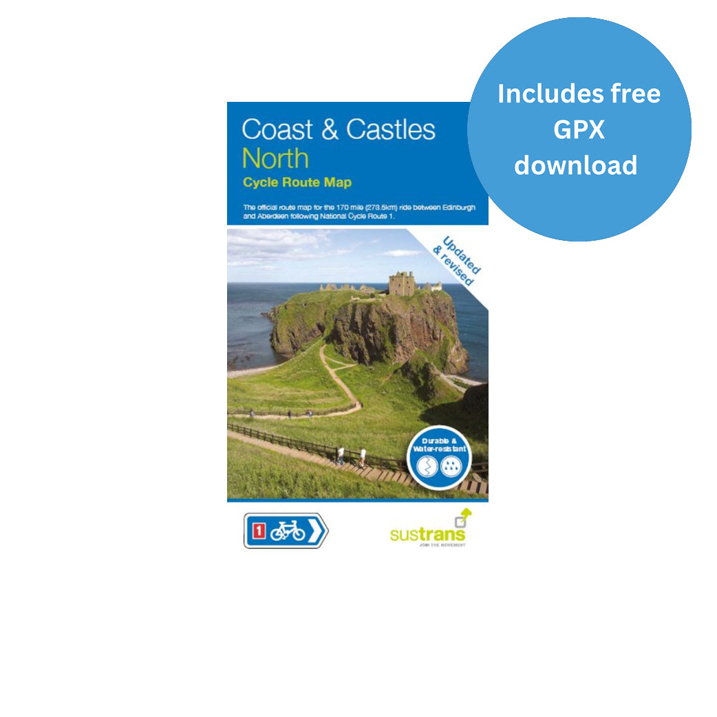 Coast & Castles North Map | Edinburgh to Aberdeen Cycle Route (Route 1)