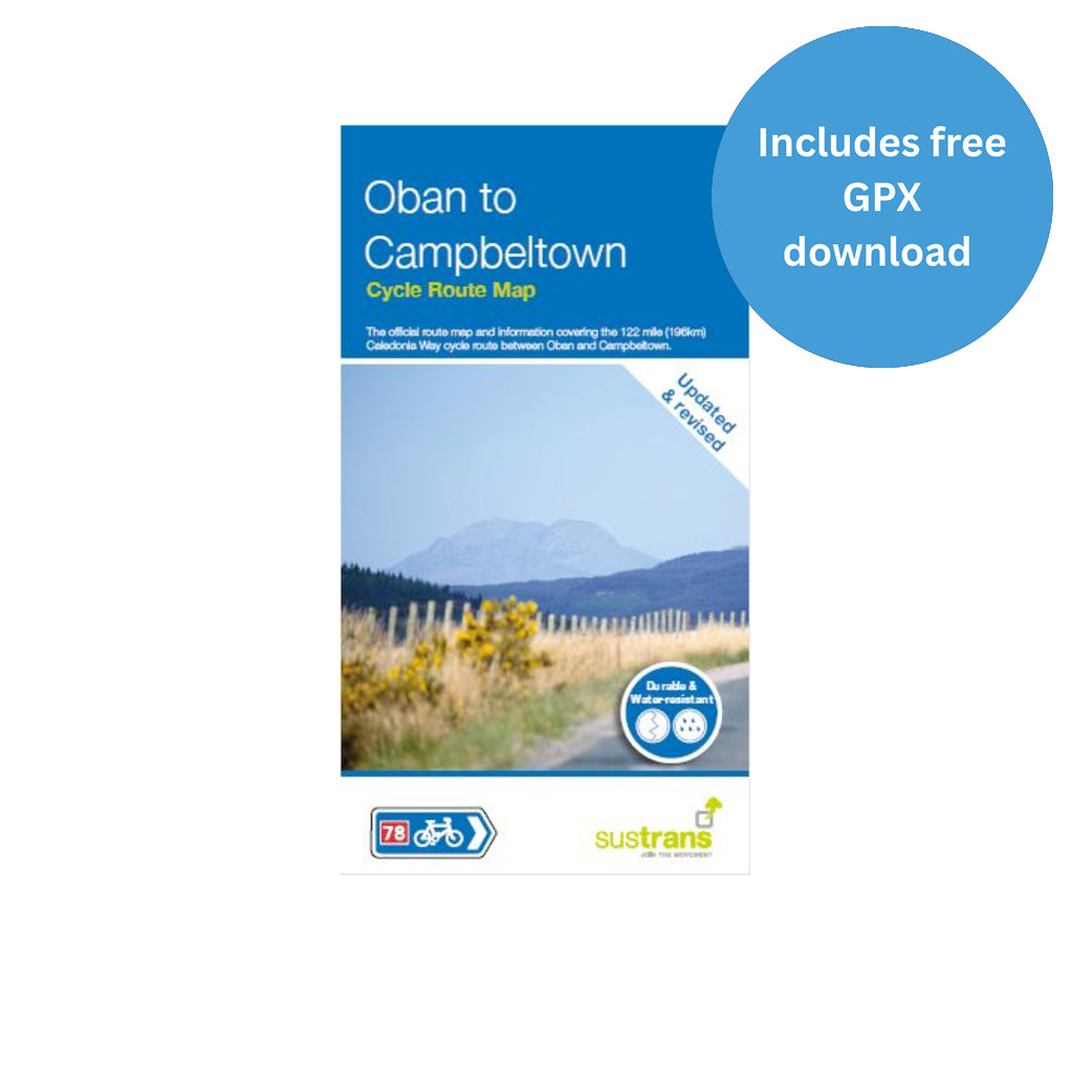 The Caledonia Way South Map | Oban to Campbeltown Cycle Route (Route 78)