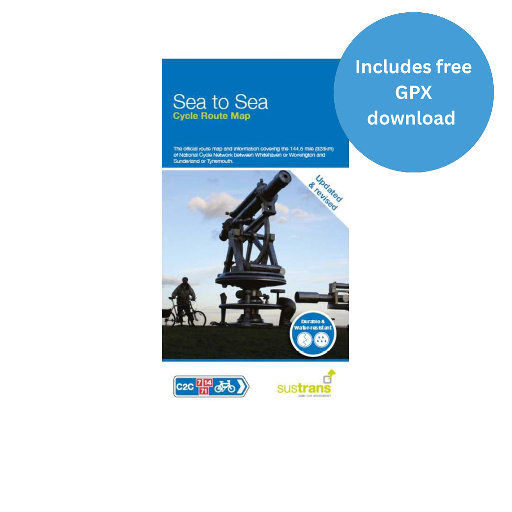 Sea to Sea/C2C Cycle Route Map | Whitehaven/Workington to Newcastle/Sunderland