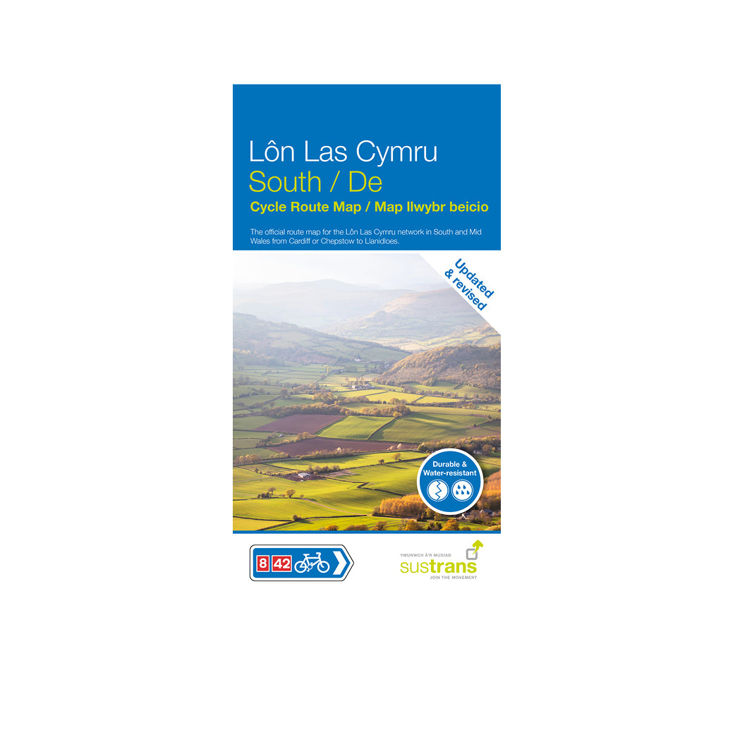Lôn Las Cymru South Map | Llanidloes to Chepstow/Cardiff Cycle Route (Route 8)