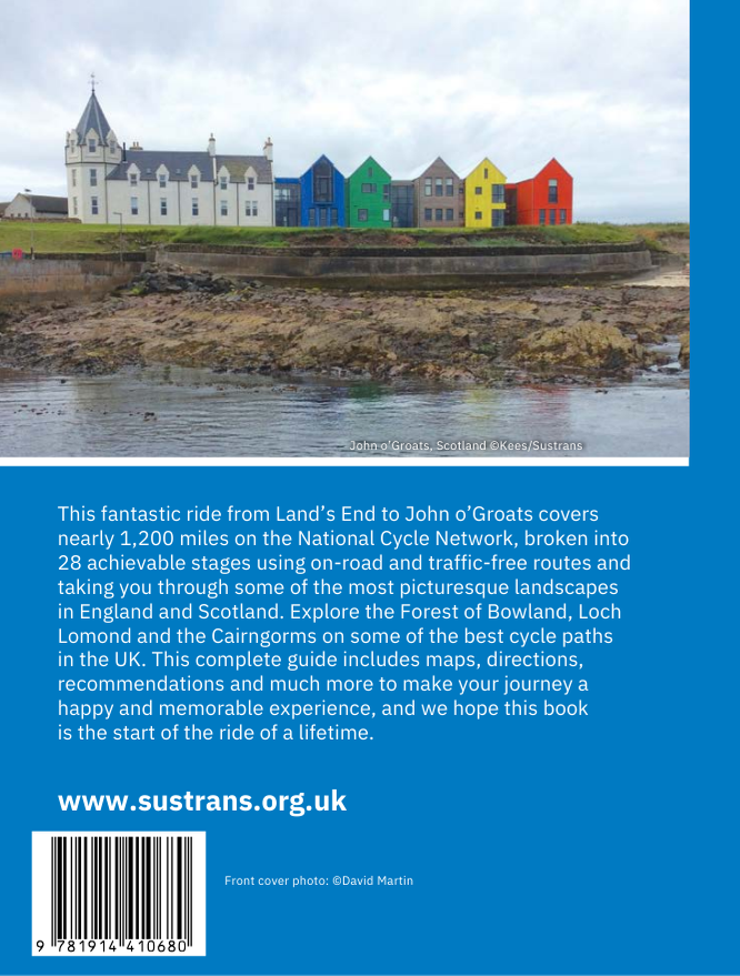 Back cover of the LEJOG guidebook 2024