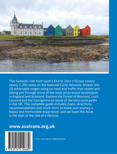 Back cover of the LEJOG guidebook 2024