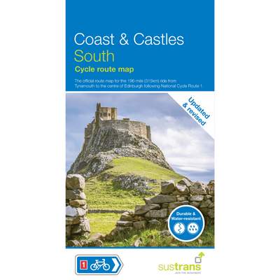 Coast & Castles South Map | Newcastle to Edinburgh Cycle Route (Route 1)
