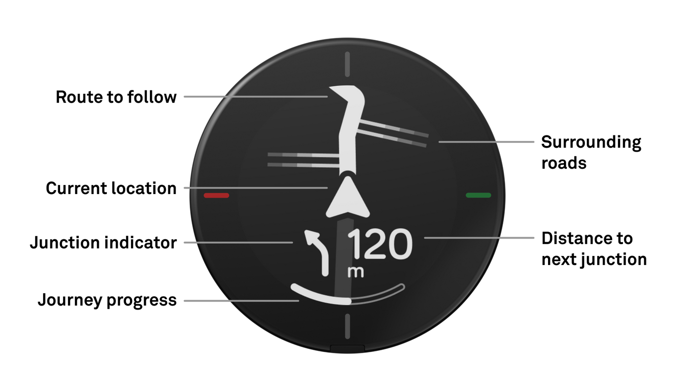 Beeline Velo 2: device interface and what it shows