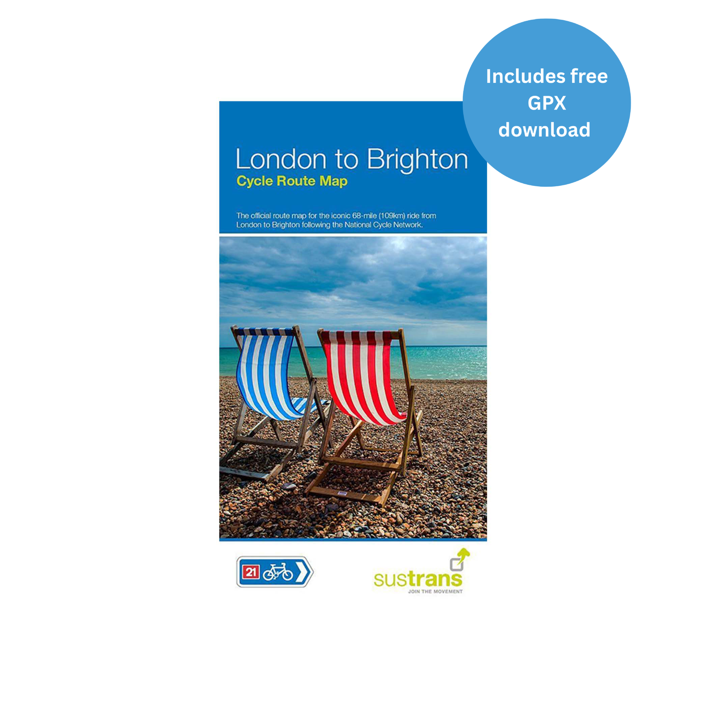 London to Brighton Cycle Route Map including free GPX download. 