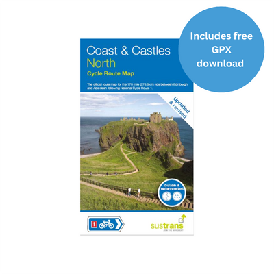 Cycle route map for Coast and Castles North. Now includes free GPX route download. 