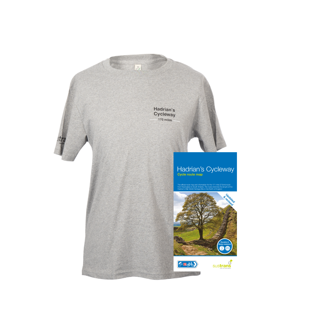 Hadrian's Cycleway Map and T-shirt
