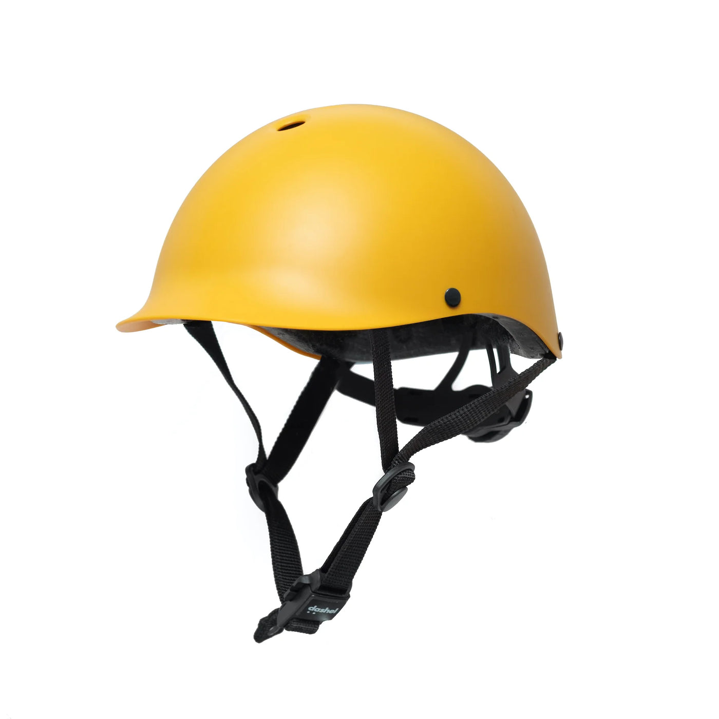 Yellow kids helmet side view