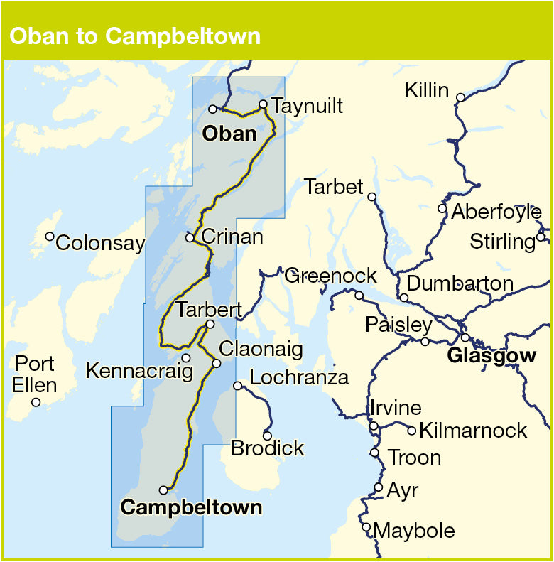 The Caledonia Way South Map | Oban to Campbeltown Cycle Route (Route 78)