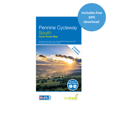 Pennine Cycleway South route map. Now includes GPX route file. 