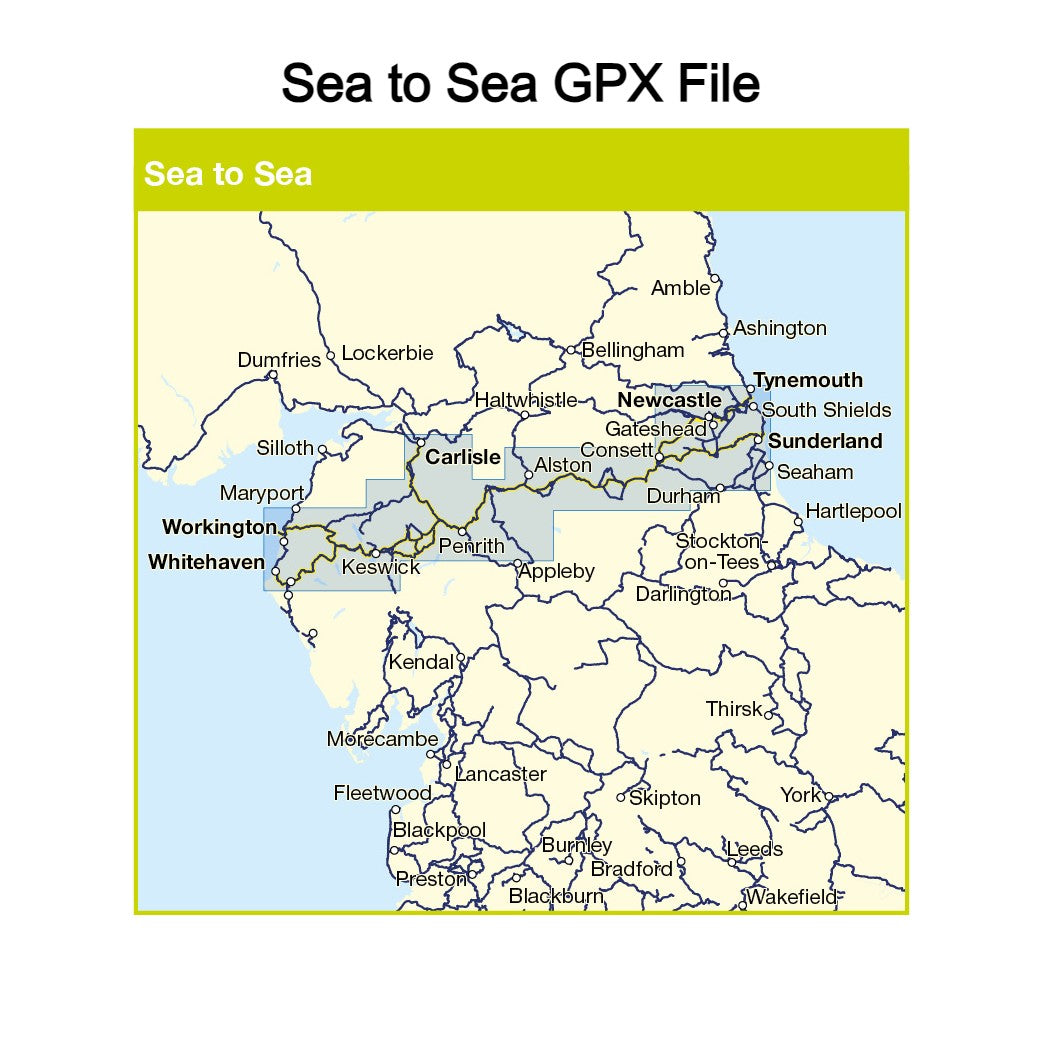 Sea to Sea long distance cycle route coverage for GPX file