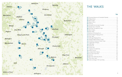 Wild Swimming Walks Peak District - overview of the routes