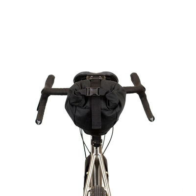 Saddle pack by restrap with roll top. 4.5L. Rear view. 