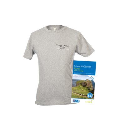 Coast and Castles North t-shirt and map
