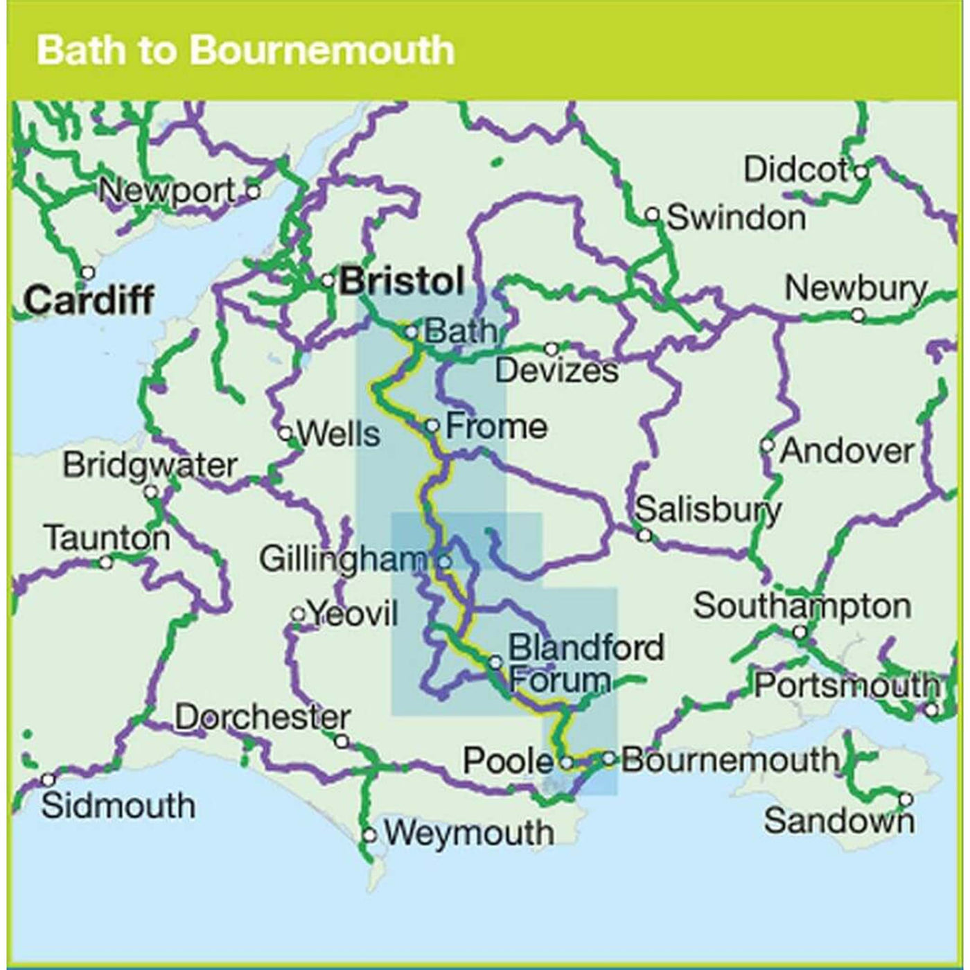 Bath to Bournemouth cycle route coverage