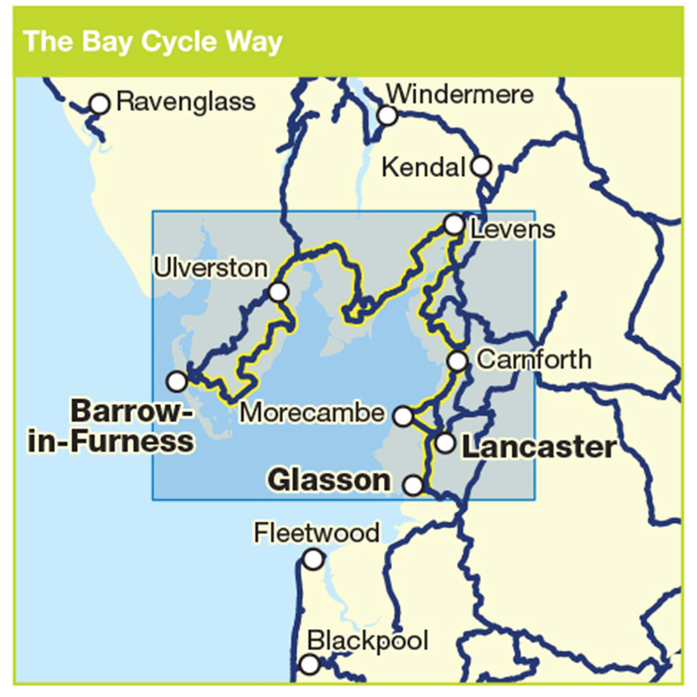 Bay Cycle Way cycle route coverage 