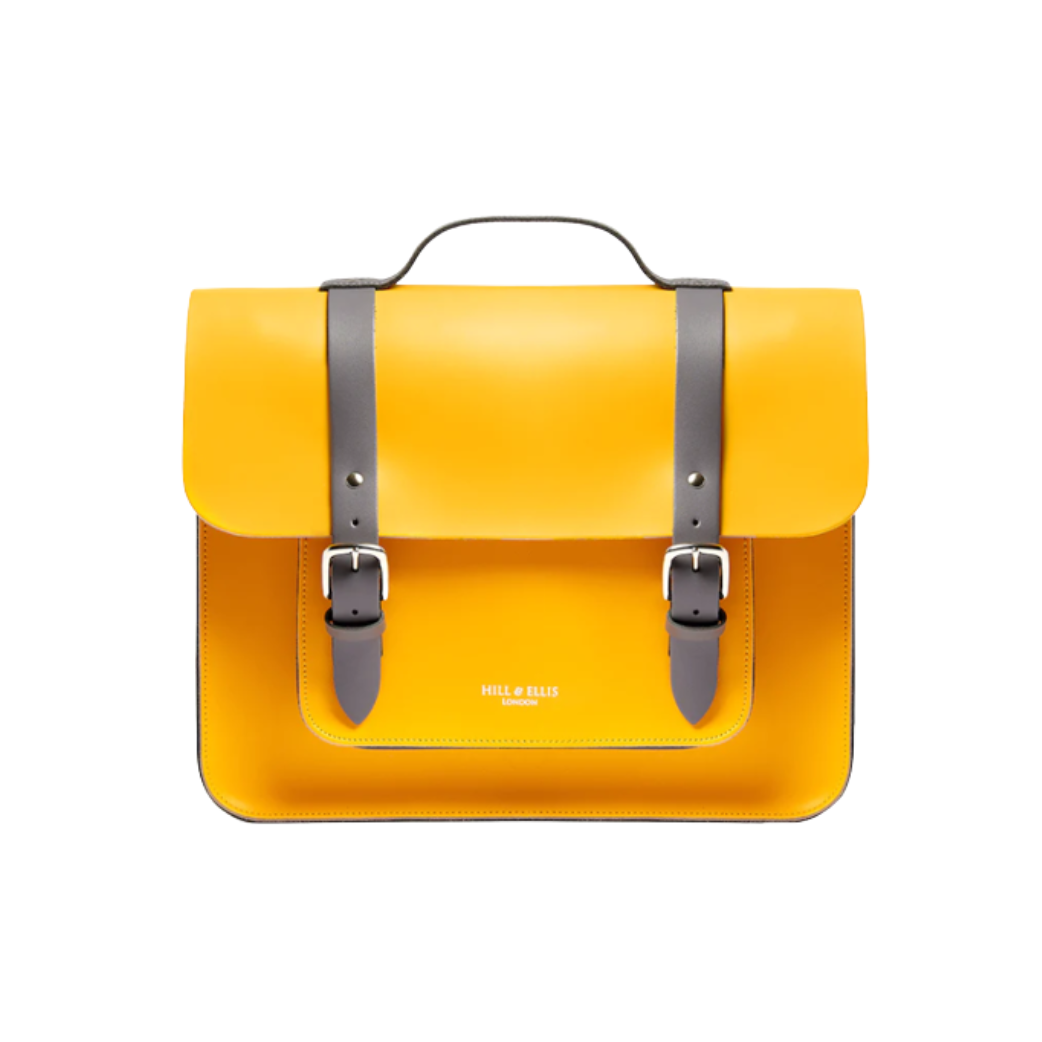 Sherlock - Yellow pannier bag by Hill and Ellis. 