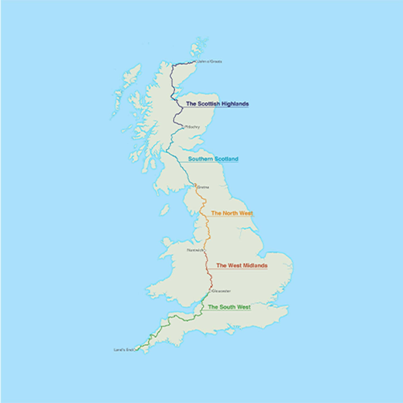 Land's End to John o'Groats (LEJOG) on the National Cycle Network Guidebook