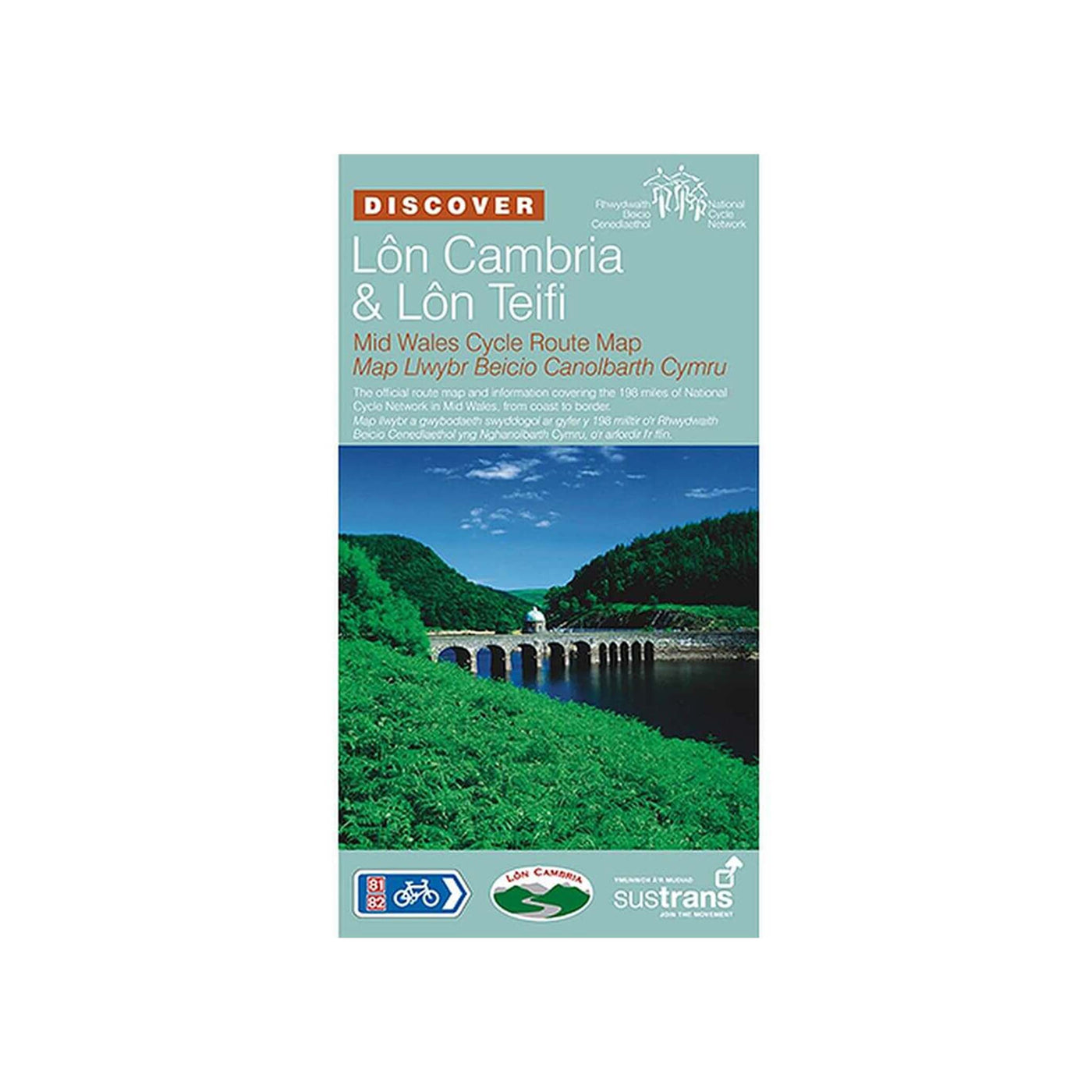 Mid Wales cycle route map. Cycle route 81 and 82, 