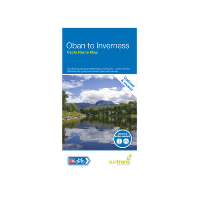 Oban to Inverness cycle route map (Route 78). The Caledonia Way South cycle route.