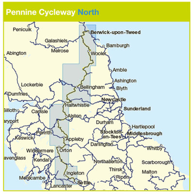 Pennine Cycleway North route coverage 