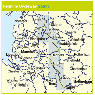 Pennine Cycleway South route coverage 
