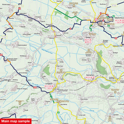 Somerset main map sample: Glastonbury  