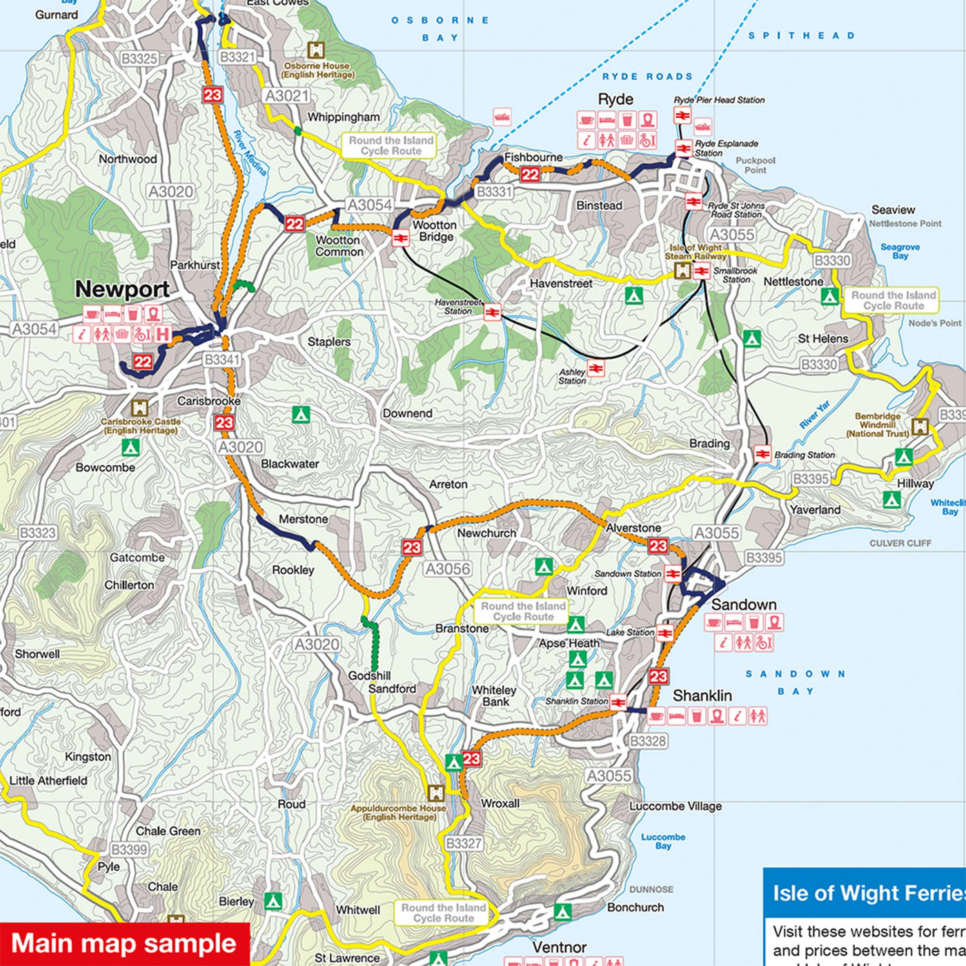 Main map sample of Isle of Wight - Newport 