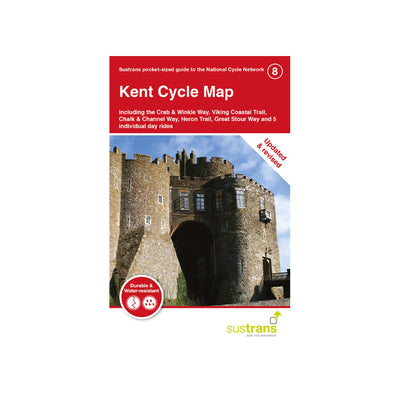 Kent cycle map (8): including the Crab & Winkle Way, Viking Coastal Trail, Chalk & Channel Way, Heron Trail, Great Stour Way and more.