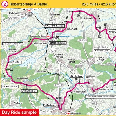 Kent cycle map day ride sample
