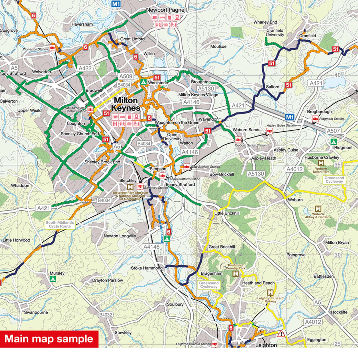 Main map sample: Milton Keynes 
