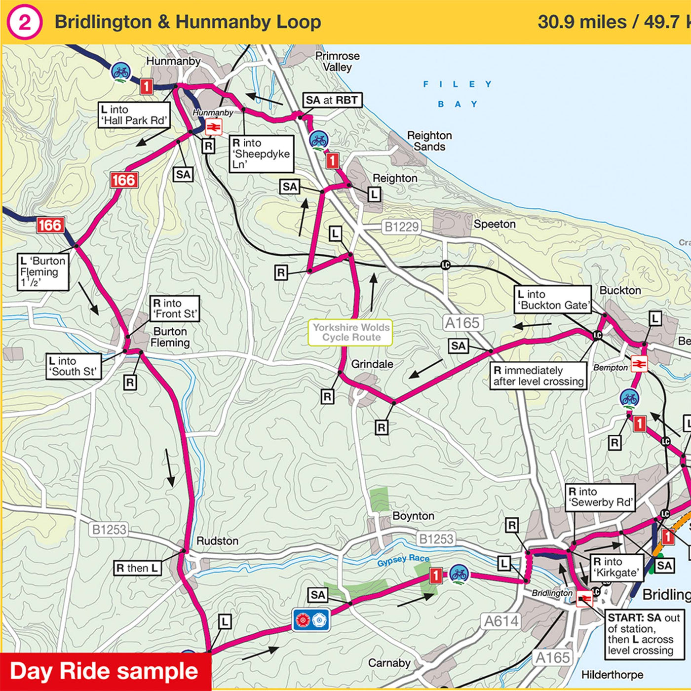 Day ride sample: Bridlington and Hunmanby Loop, 30.9 miles