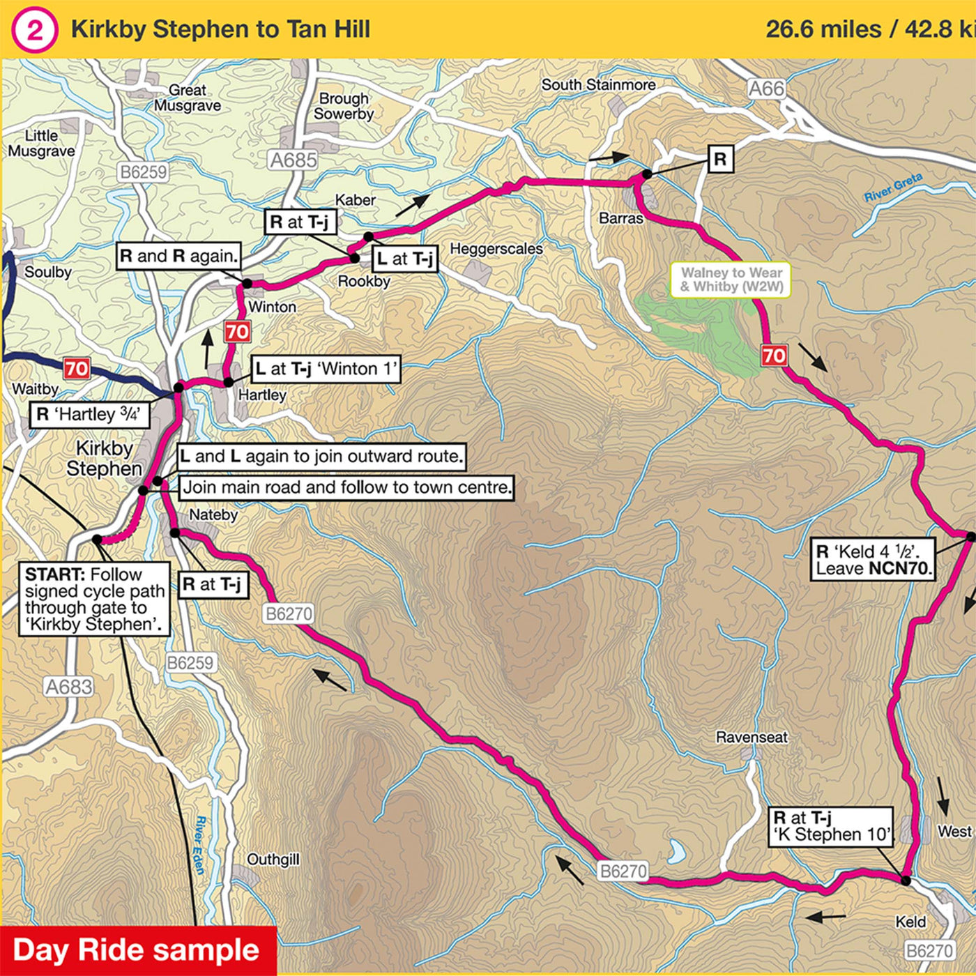 Day ride sample: Kirkby Stephen to Tan Hill, 26.6 miles
