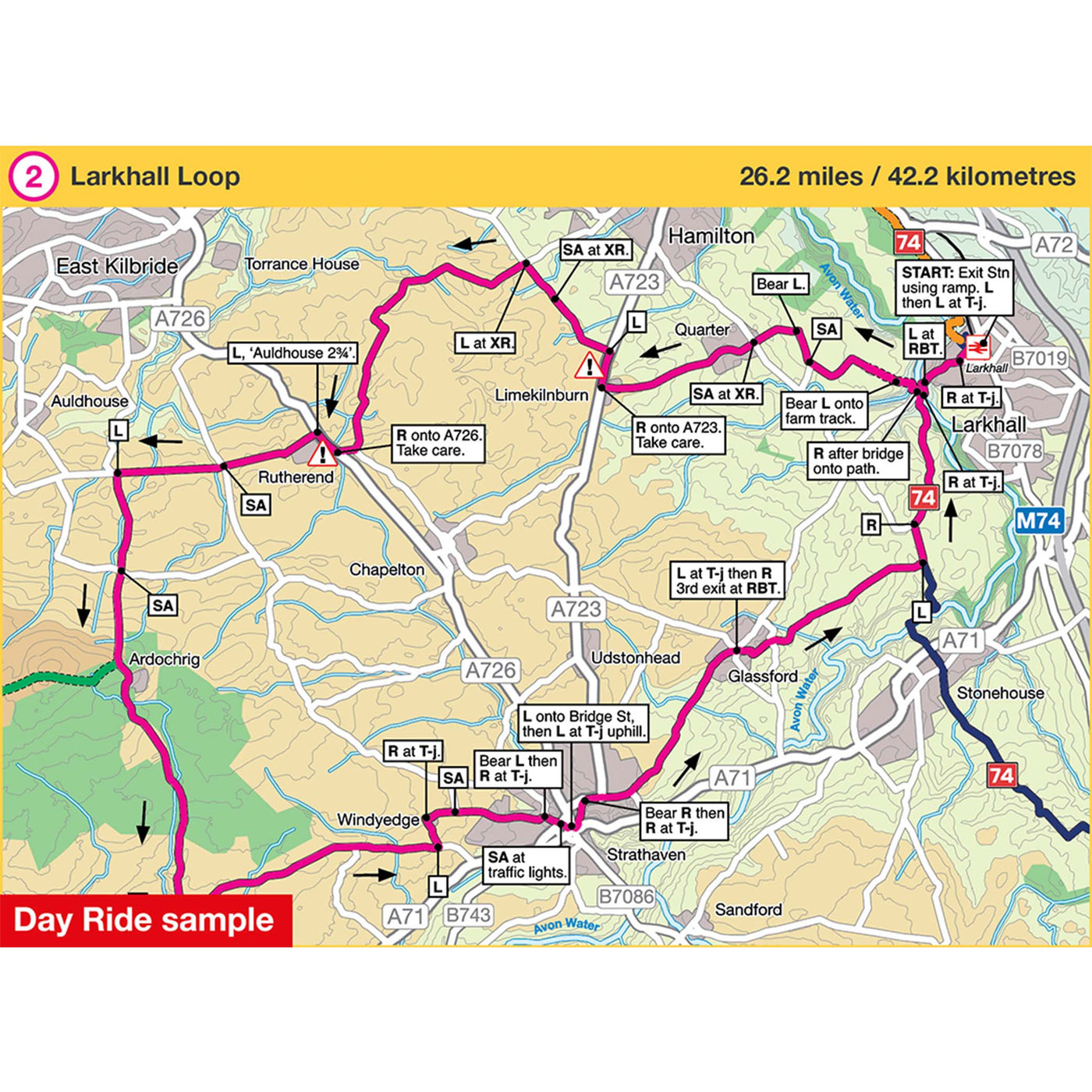 Day ride sample: Larkhall Loop, 26.2 miles