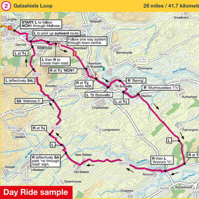 Day ride sample: Galashiels Loop, 26 miles