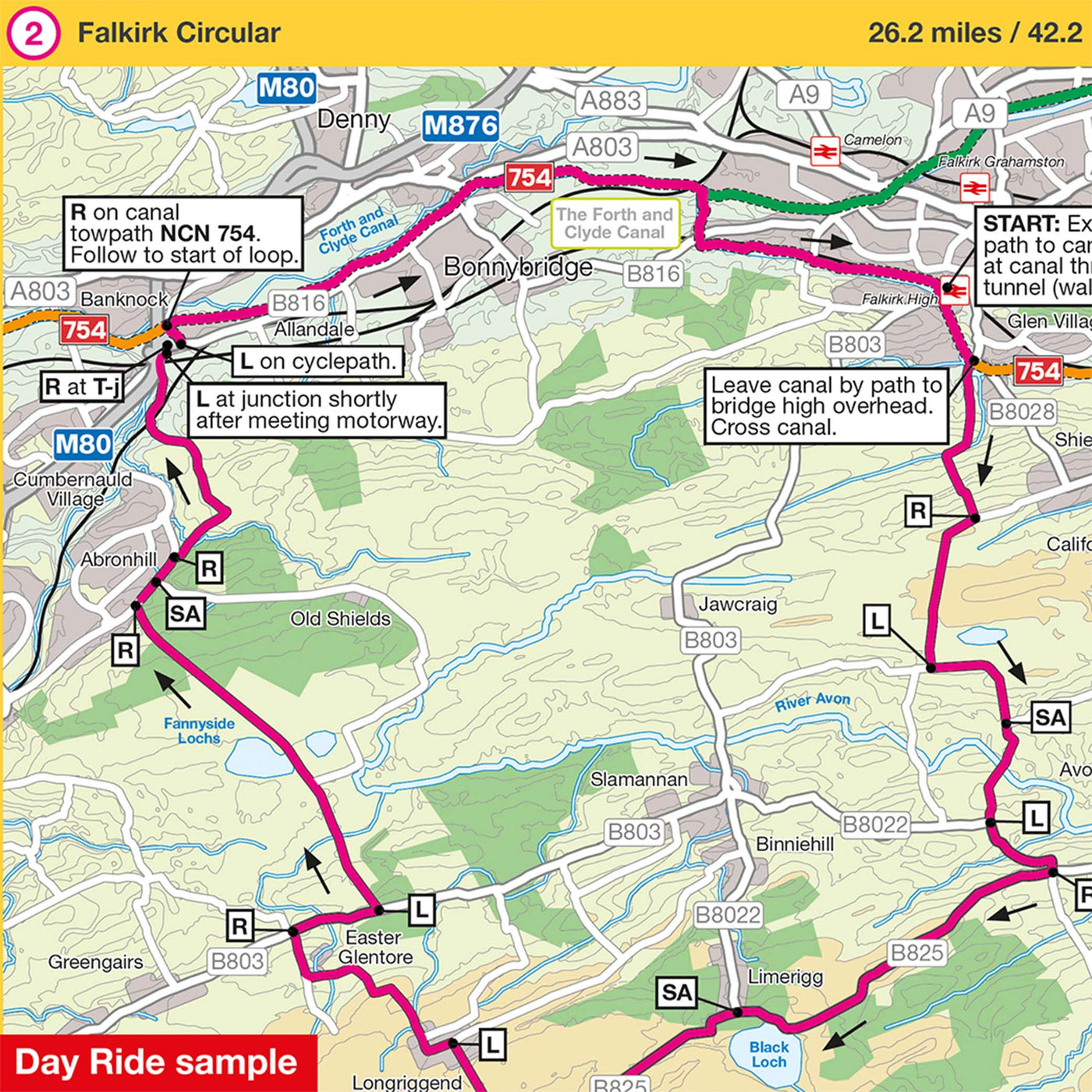 Day ride sample: Falkirk Circular, 26.2 miles