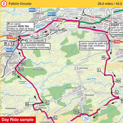 Day ride sample: Falkirk Circular, 26.2 miles