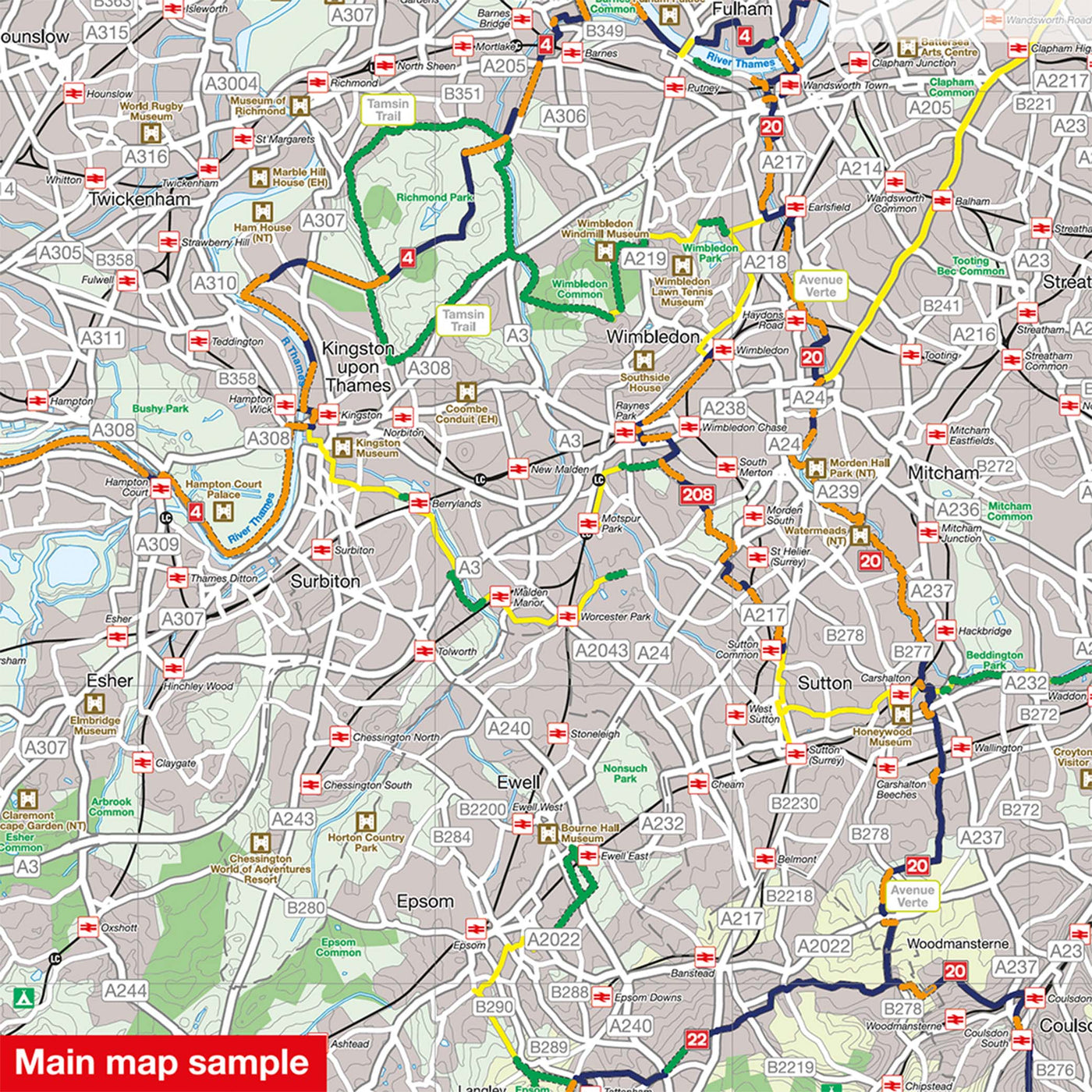 Main map sample of London cycle map