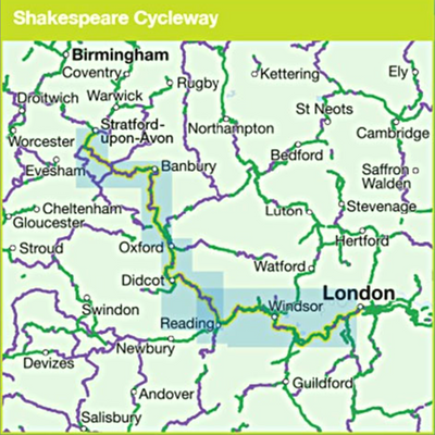 Shakespeare Cycleway Map | Stratford-upon-Avon to London Cycle Route (Route 4/5)