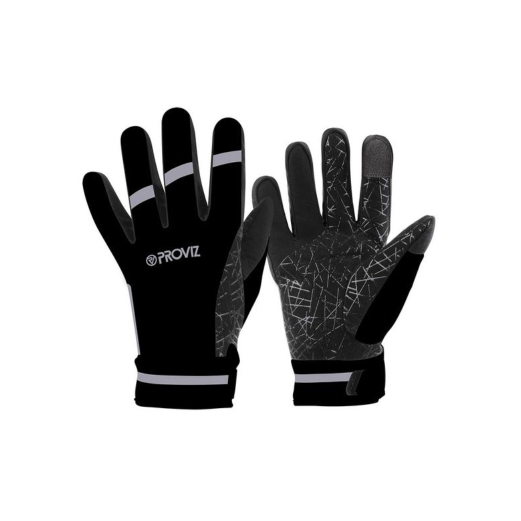 Proviz classic waterproof cycling gloves in black